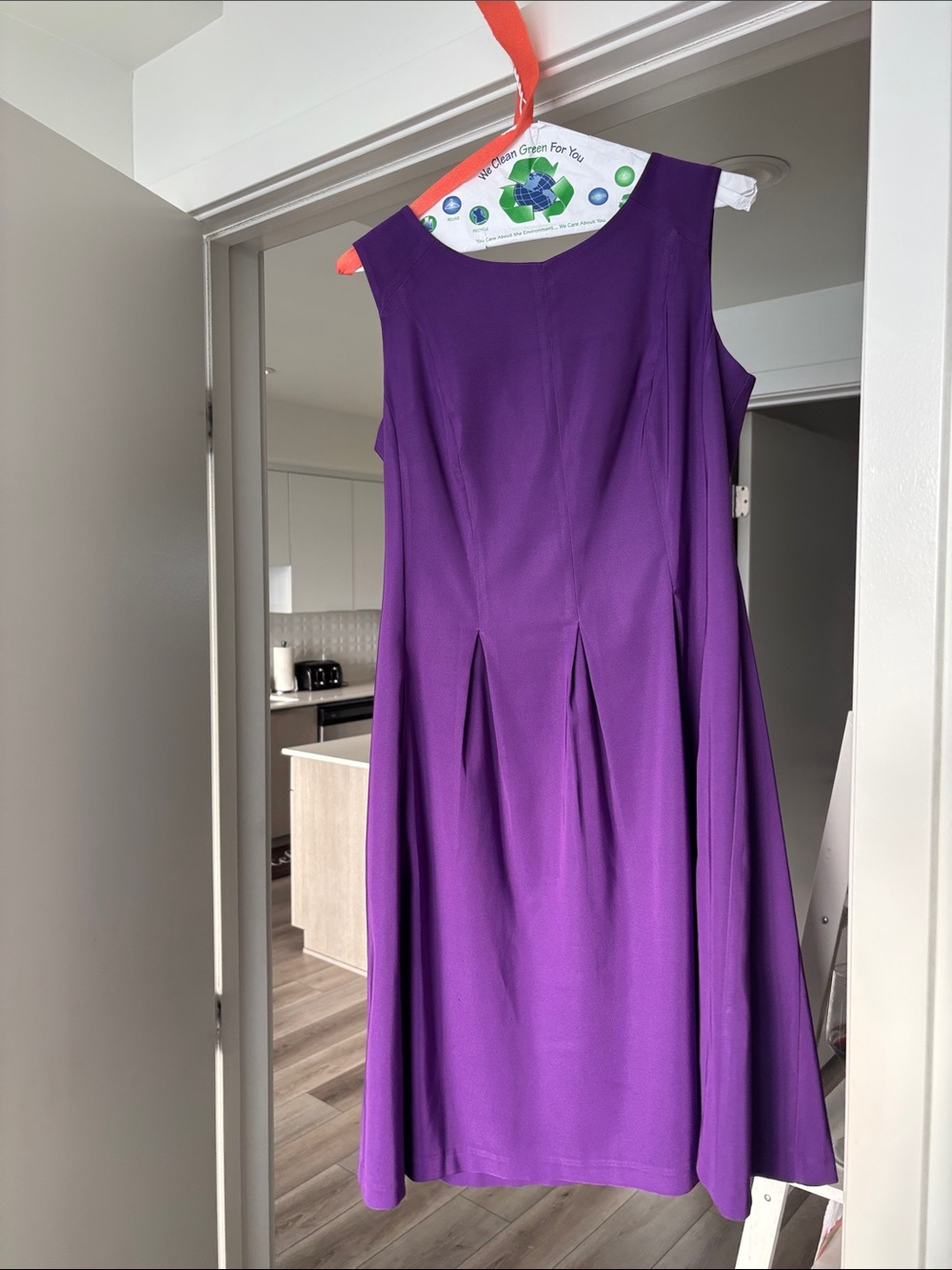 Dress Barn Purple Sleeveless Midi A-Line Dress